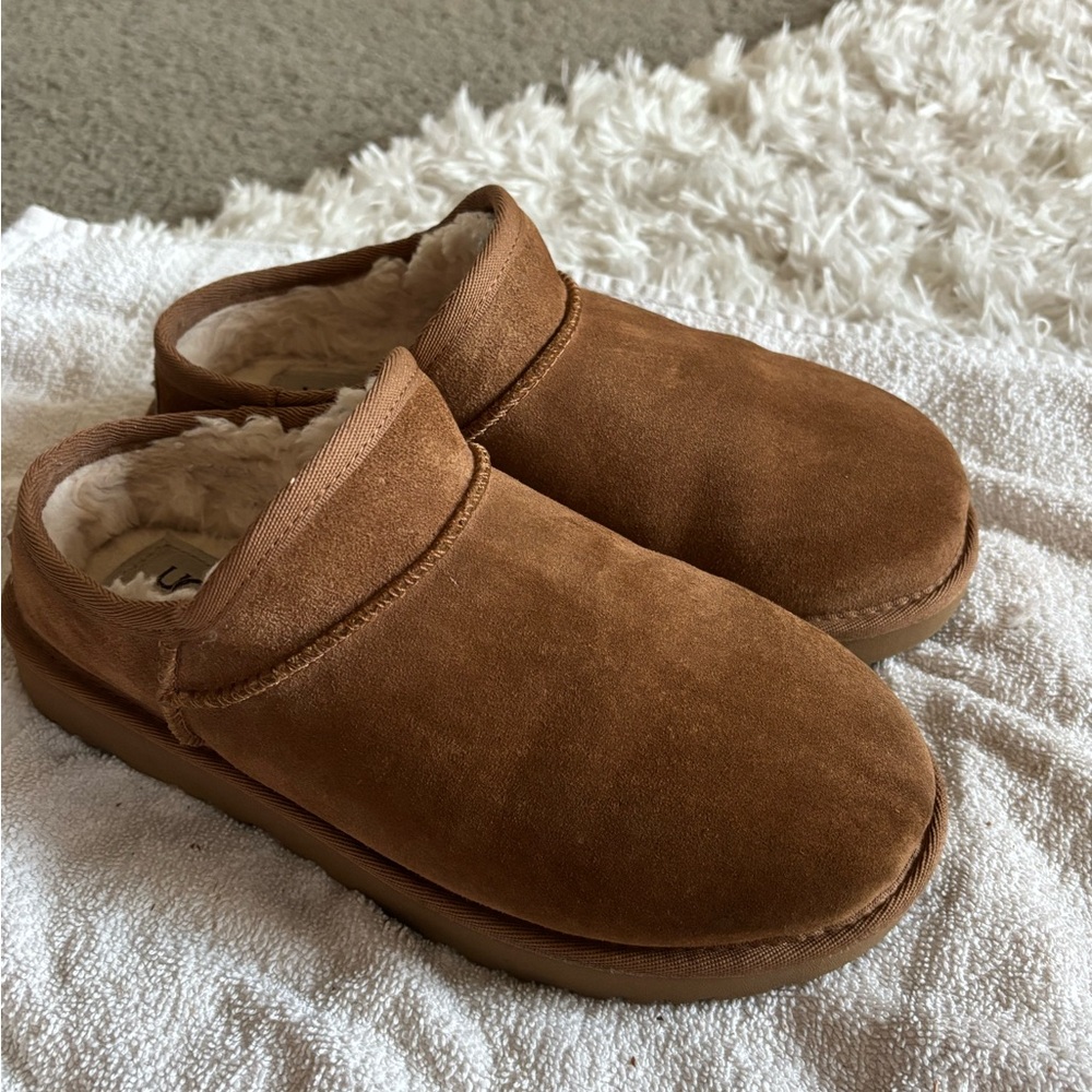 UGG Brown Suede Slippers